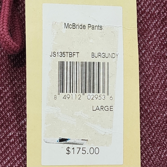 Jason Scott Men's McBride Burgundy Jogger Pants - Picture 6 of 7